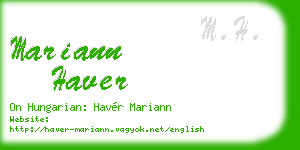 mariann haver business card