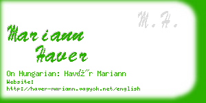 mariann haver business card